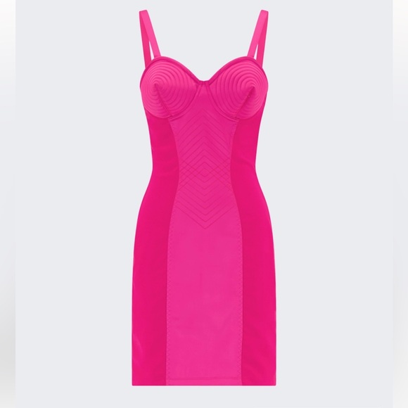 Jean Paul Gaultier conical mini dress in shocking pink Madonna dress new nwt - Picture 1 of 4